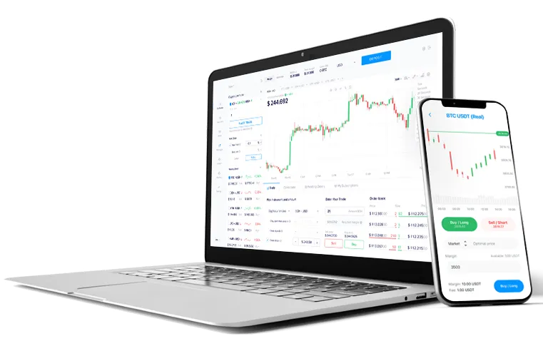 Ex-Cap trading platform on desktop and mobile